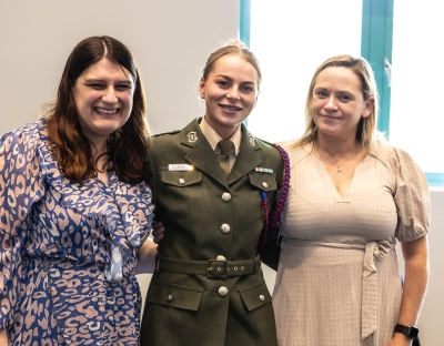 Dr Niamh Cummins with Pte. Nicole Carroll of the Irish Defence Forces and Gráinne O’Shea, an Advanced Paramedic