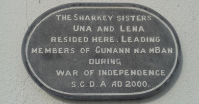 Memorial Plaque to Una and Lena Sharkey, Strokestown, Co Roscommon.