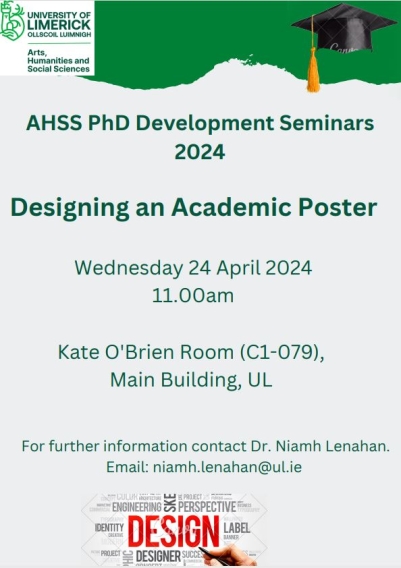 Poster advertising the next pHD development series
