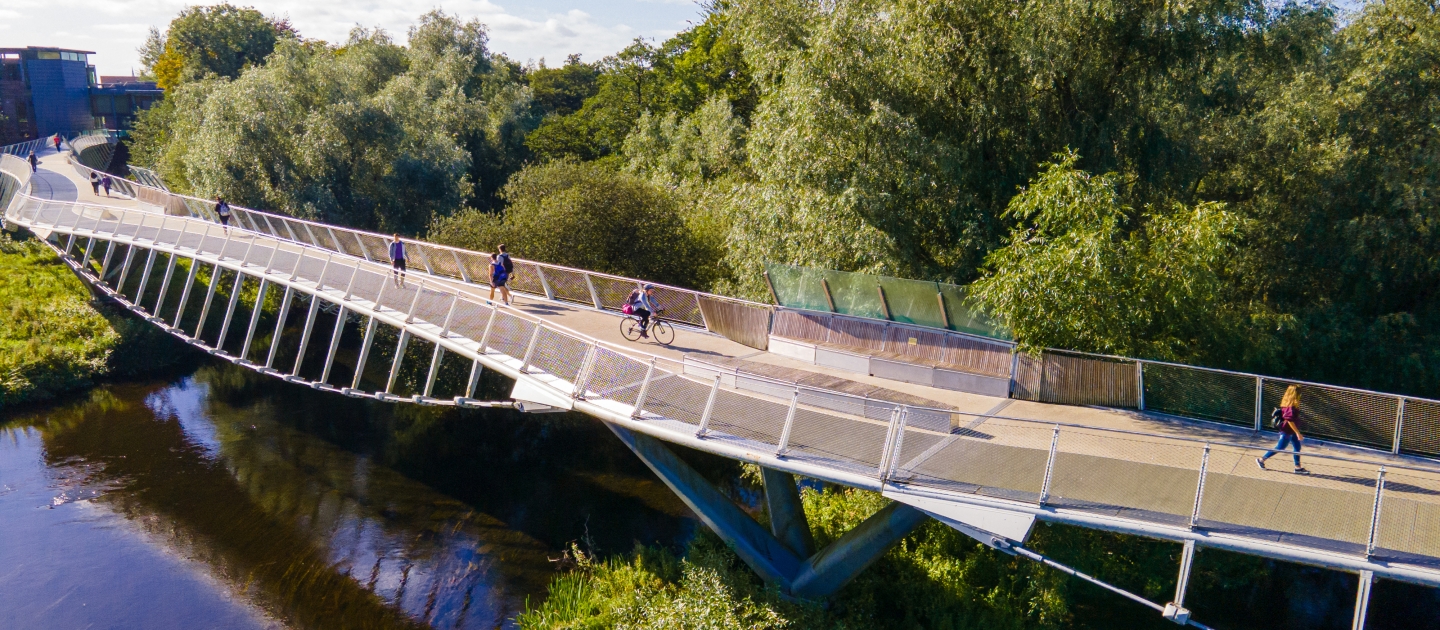 Living bridge spanning University's north and south campuses