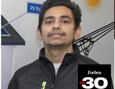 Abhilash Borana with Forbes logo