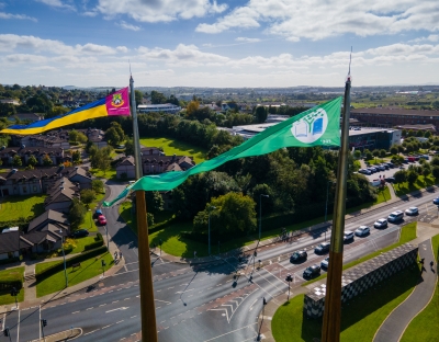 Flags flying outside University of Limerick
