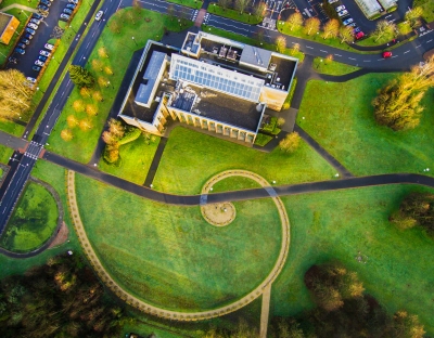An aerial shot of the University of Limerick campus