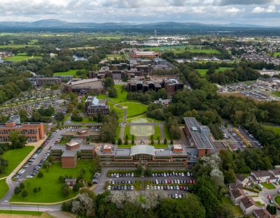 An aerial picture of the U.L campus