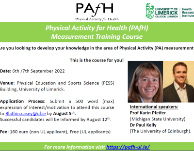 Physical Activity for Health Measurement Training Course 