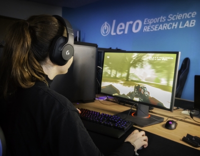 Esports and female at screen