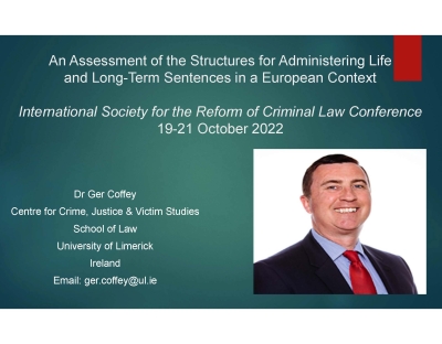 image shows Ger Coffey in a presentation that took place recently 