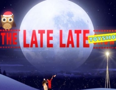 image shows logo for late late toy show