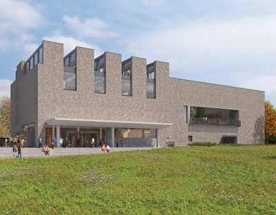 An image of how the completed Student Centre will look