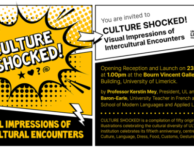 e-comic called Culture Shocked in black and yellow 