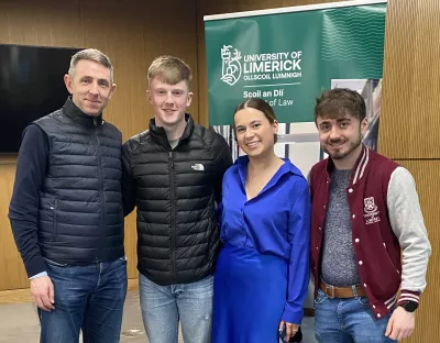 Gareth Farrelly with Law Students