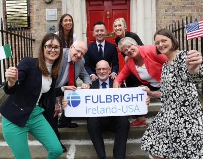 A group picture of the Fulbright awardees at the announcement