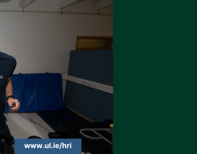 Banner image with Blue and Green with the HRI logo