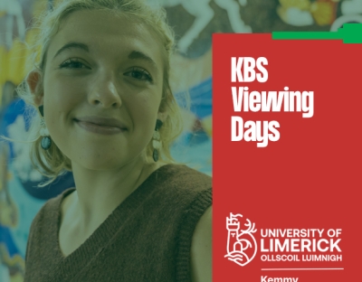 Info graphic with the text 'KBS viewing Days' and the picture of a young woman smiling