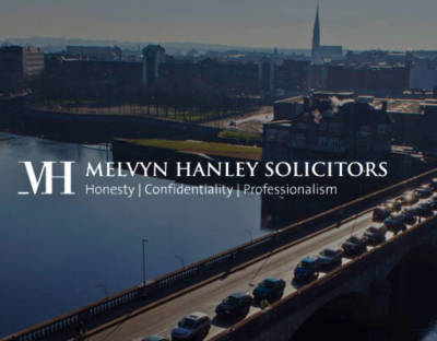 Logo of Melvyn Hanley Solicitors set in front of Limerick City