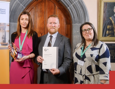 KBS staff accept the Athena Swan Silver Award