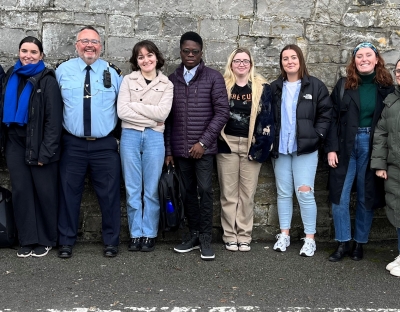 LLM/MA in Human Rights in Criminal Justice students outside limerick prison