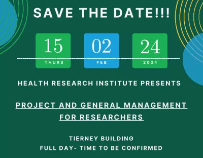 Save the date for Project and General management for Researchers.