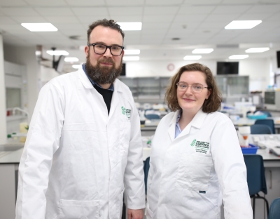 Associate Professor Jason Bennett , pictured with Masters in Research student, Madeline Romilly