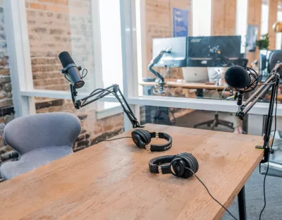 Photo of a radio interview room