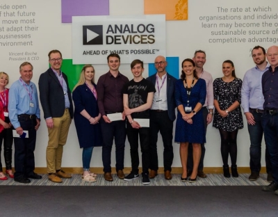Top engineering students awarded Robbie McAdam scholarships sponsored by Analog Devices