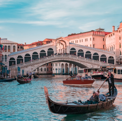 Venice: bridge and gondola
