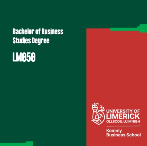 Info graphic with text Bachelor of Business Studies Degree