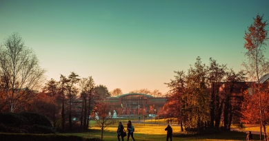 View of campus in Autumn