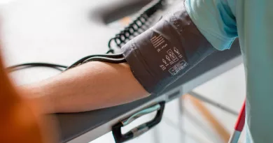 Blood Pressure monitor on patient