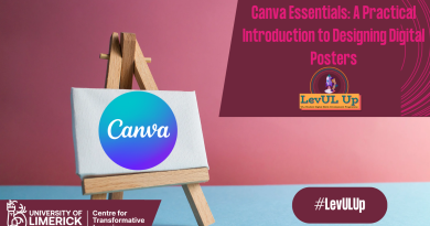 Poster for the Canva Essentials workshop provided by the Centre for Transformative Learning as part of the LevUL Up programme.