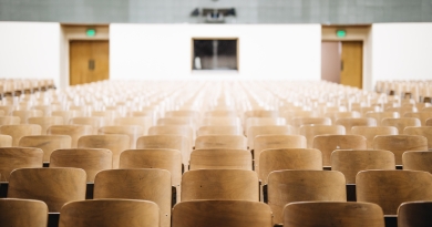 empty chairs in a lecture hall