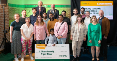 Four University of Limerick research projects seeking to tackle sustainability issues have been awarded €10,000 each following their selection at the first UL Citizens’ Assembly