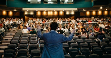 Man giving a lecture
