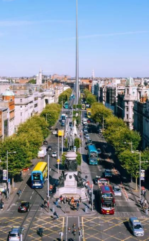 Dublin City and the spire