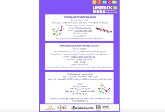 Limerick Sings: Socialise through Song!