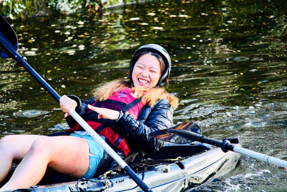 Photo of girl kayaking