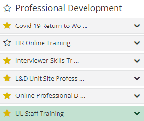 Professional Dev site list