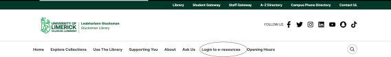 Image of login from library website