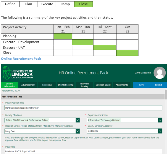 HR Online Recruitment Packs timings