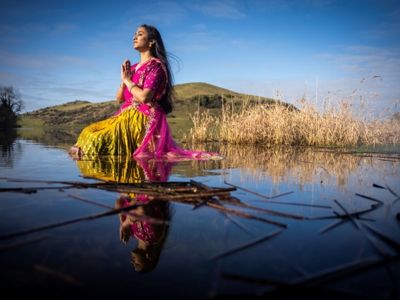 UL student Nikhitha pictured at the Lough Gur Heritage Centre