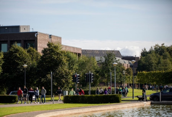 university of limerick campus on a busy day filled with students