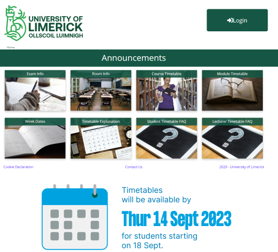 Timetables will be available by Thursday 14 September 2023 for students starting on 18 September.