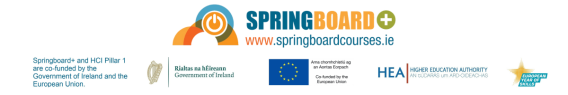 Springboard+ and Government of Ireland Logo
