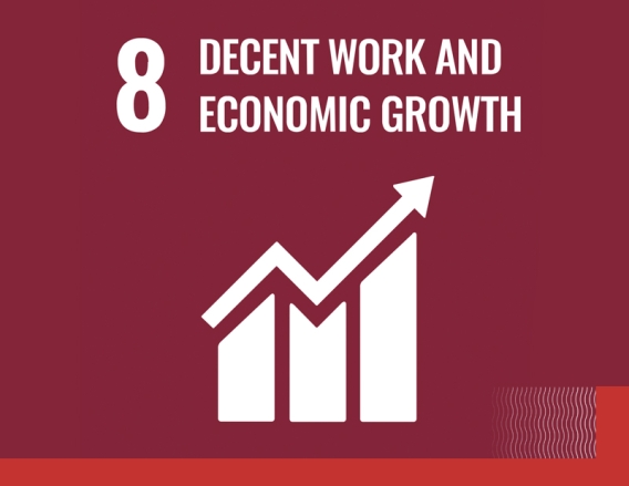 Rising Arrow Icon for Decent Work and Economic Growth