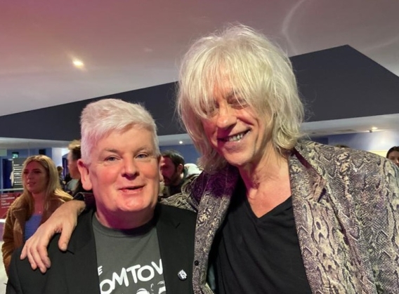 Eoin Devereux pictured with Bob Geldof