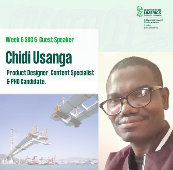 Promotional poster for the SDG 6 conversation series with Chidi Usanga