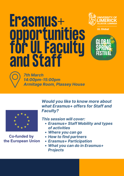 Erasmus+ opportunities for UL Faculty and Staff