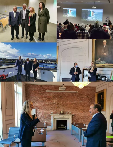 Phoyo grid of the visit from the Algerian ambassador
