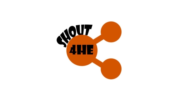 SHOUT4HE logo.
