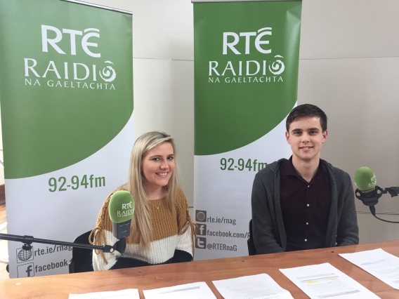  Susan Ní Dhonnchadha and Cionnaith Ó Conalláin presenting new radio series, Ar Bhruach na Sionainne, on RTÉ Raidió na Gaeltachta. 